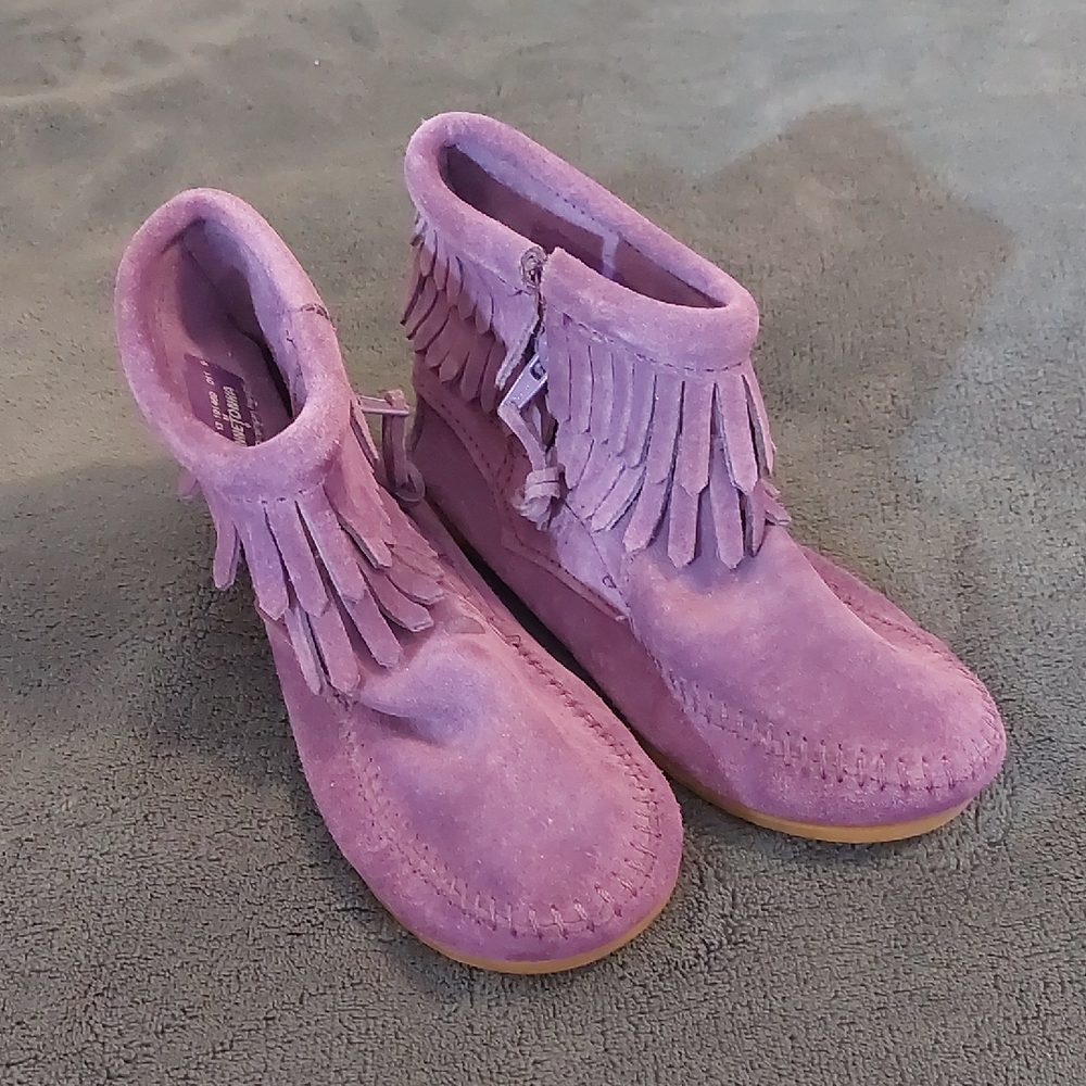 Minnetonka Purple Suede Boots
